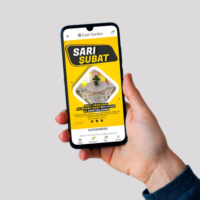 Cast Garden Bahçe Mobilyaları Sitesi Mobil Tasarımı Cast Garden Bahçe Mobilyaları Sitesi Mobil Tasarımı