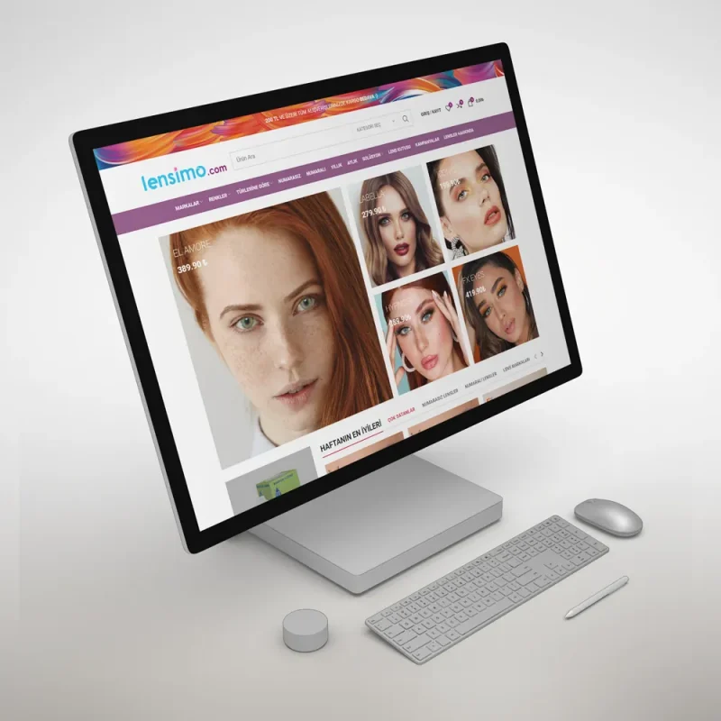 Lensimo Lens Sitesi Masaüstü Tasarımı Lensimo Lens Sitesi Masaüstü Tasarımı