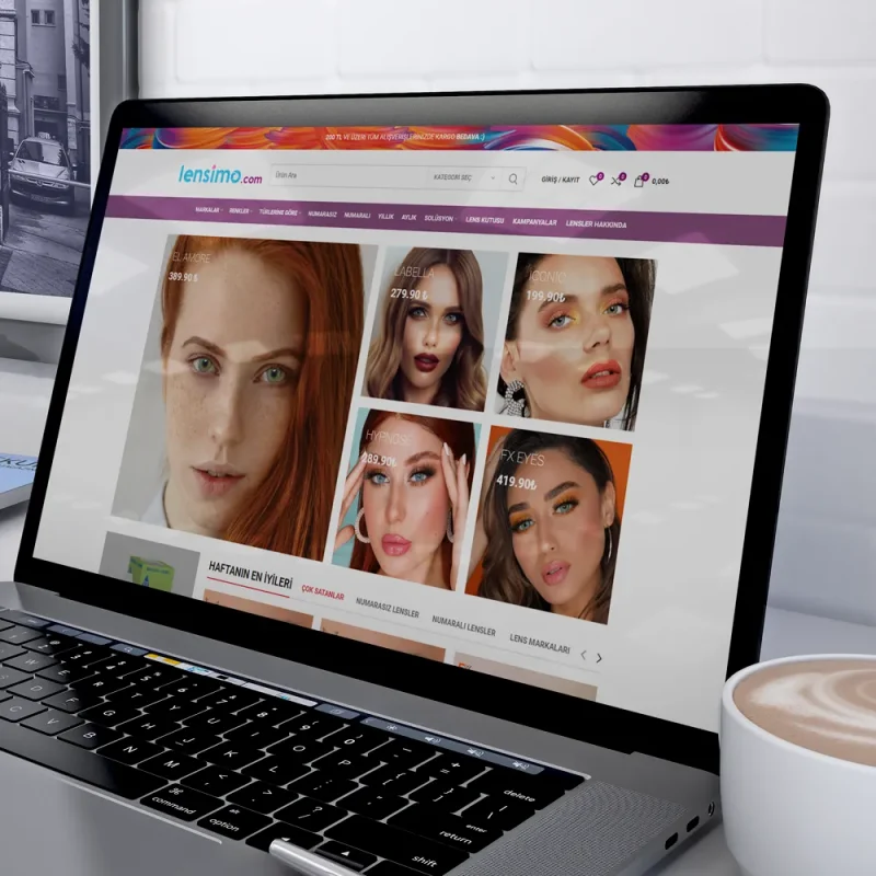 Lensimo Lens Sitesi Anasayfa Tasarımı Lensimo Lens Sitesi Anasayfa Tasarımı