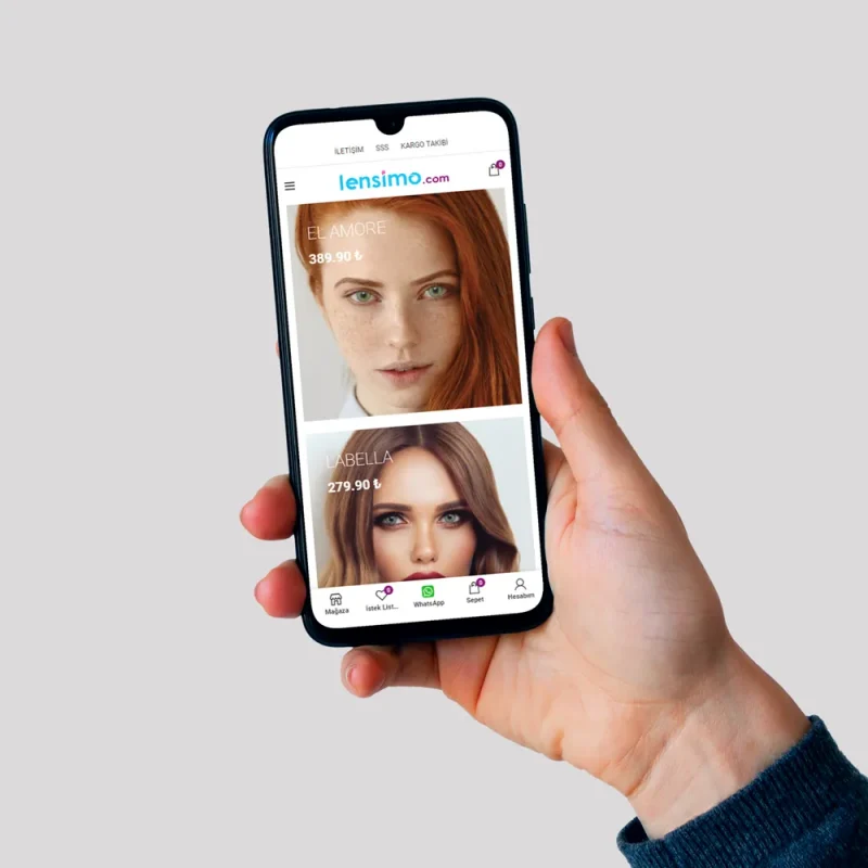 Lensimo Lens Sitesi Mobil Tasarımı Lensimo Lens Sitesi Mobil Tasarımı