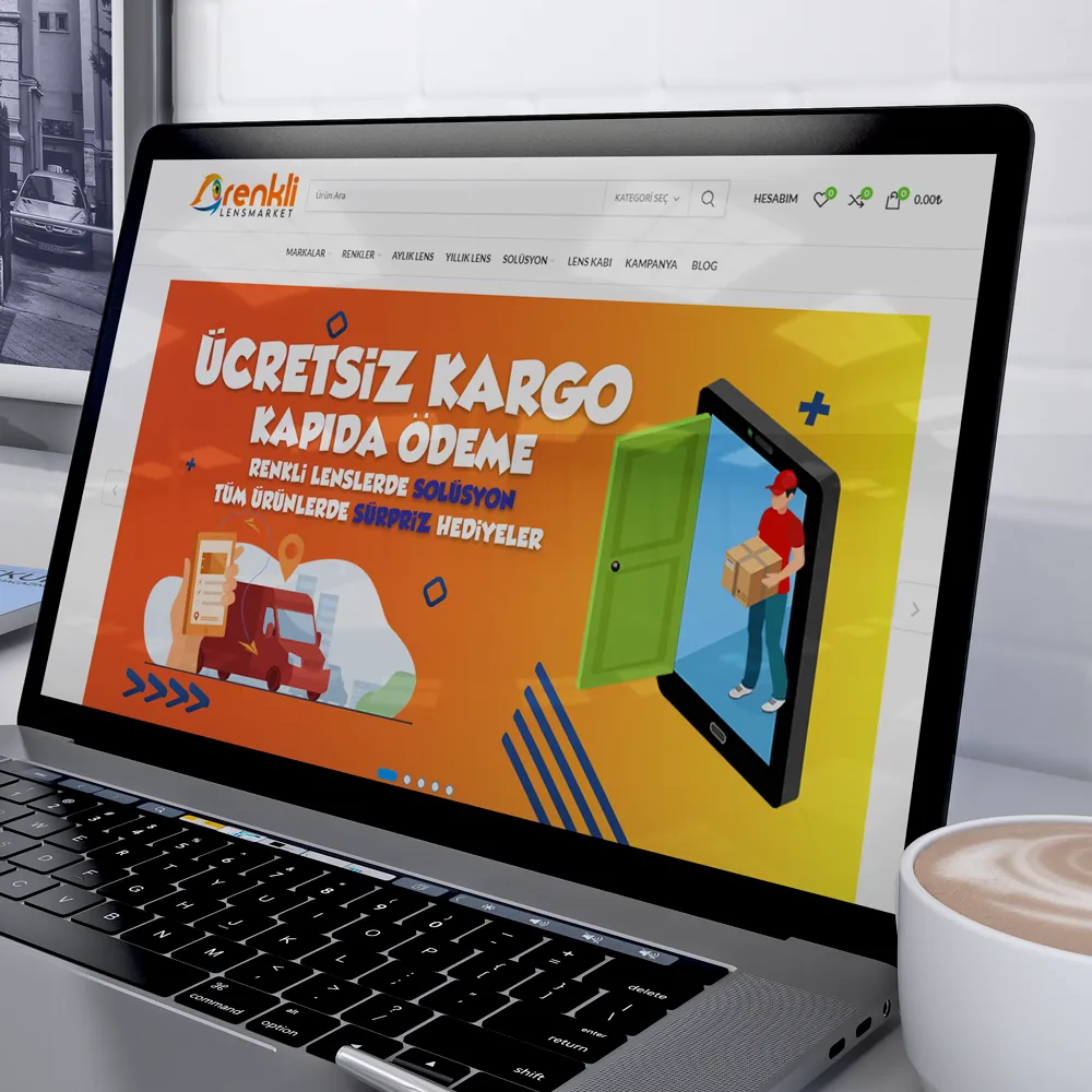 renkli lens market web sitesi tasarımı