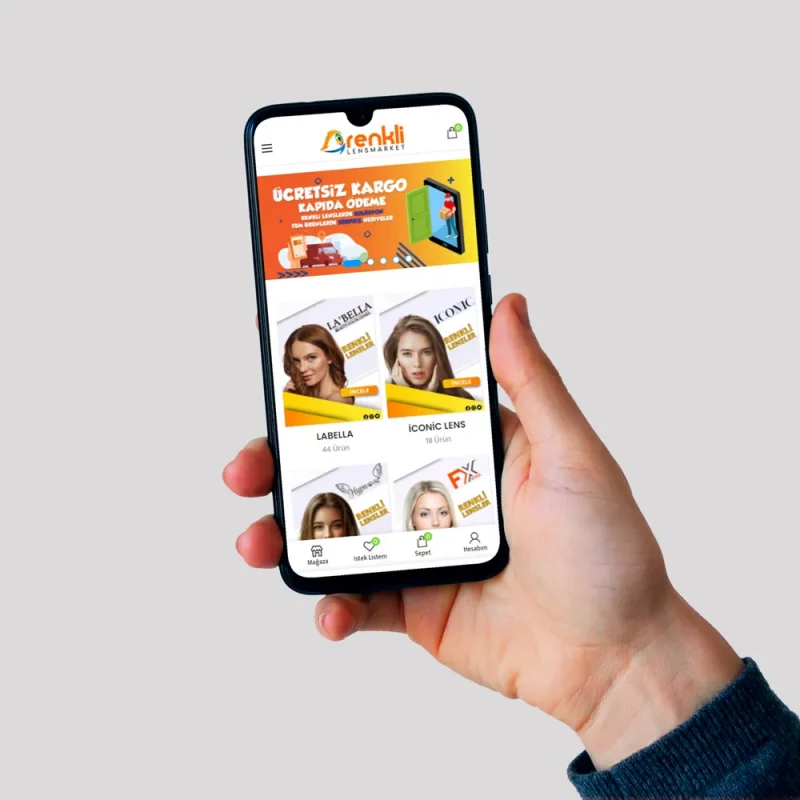 Renkli Lens Market Web Sitesi Mobil Tasarımı Renkli Lens Market Web Sitesi Mobil Tasarımı