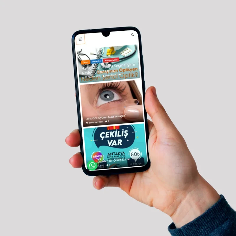 şenol optik blog sitesi mobil tasarımı şenol optik blog sitesi mobil tasarımı
