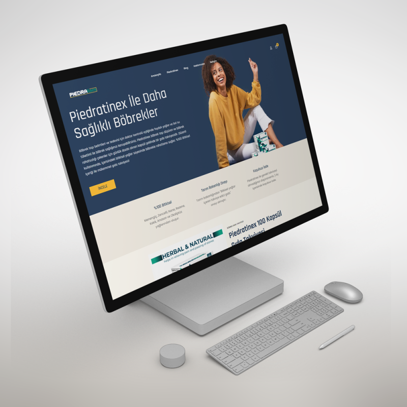 Piedratinex Takviye Gıda Web Sitesi Masaüstü Tasarımı Piedratinex Takviye Gıda Web Sitesi Masaüstü Tasarımı