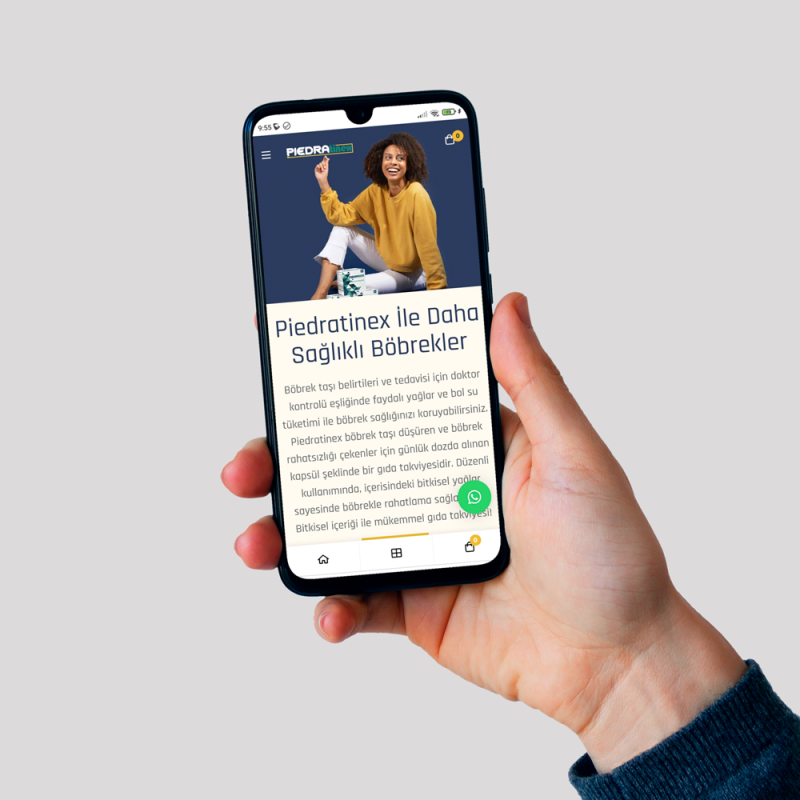 Piedratinex Takviye Gıda Web Sitesi Mobil Tasarımı Piedratinex Takviye Gıda Web Sitesi Mobil Tasarımı