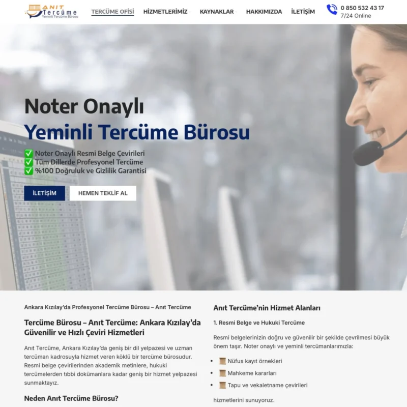 Anıt Tercüme Web Sitesi Anasayfa Tasarımı Anıt Tercüme Web Sitesi Anasayfa Tasarımı