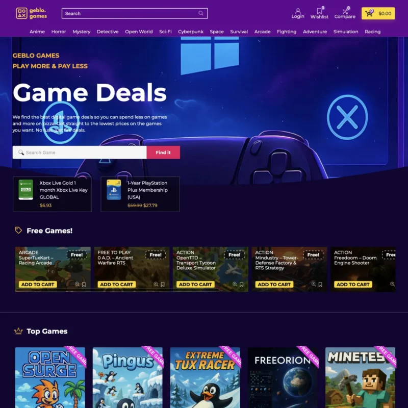 Geblo Games Oyun Platformu Sitesi Anasayfa Tasarımı Geblo Games Oyun Platformu Sitesi Anasayfa Tasarımı