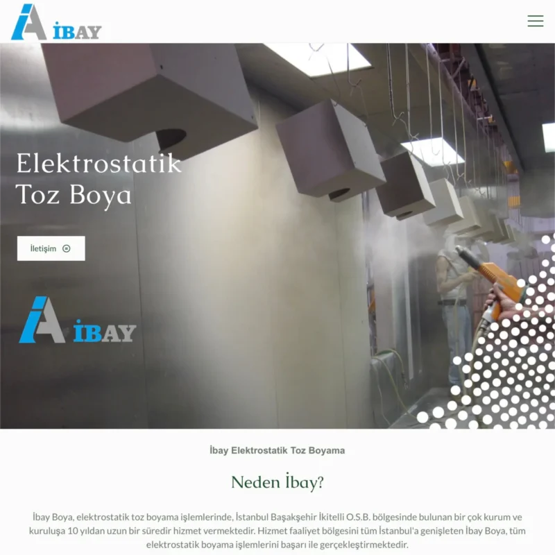 İbay Boya Web Sitesi Anasayfa Tasarımı İbay Boya Web Sitesi Anasayfa Tasarımı