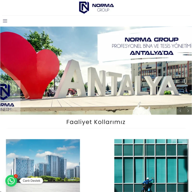 Norma Group Kurumsal Web Sitesi Ansayfa Tasarımı Norma Group Kurumsal Web Sitesi Ansayfa Tasarımı