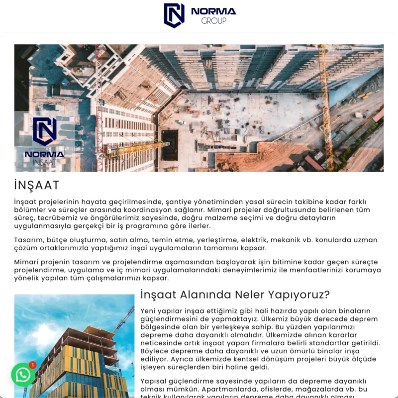 Norma Group Kurumsal Web Sitesi Hizmet Sayfası Tasarımı Norma Group Kurumsal Web Sitesi Hizmet Sayfası Tasarımı