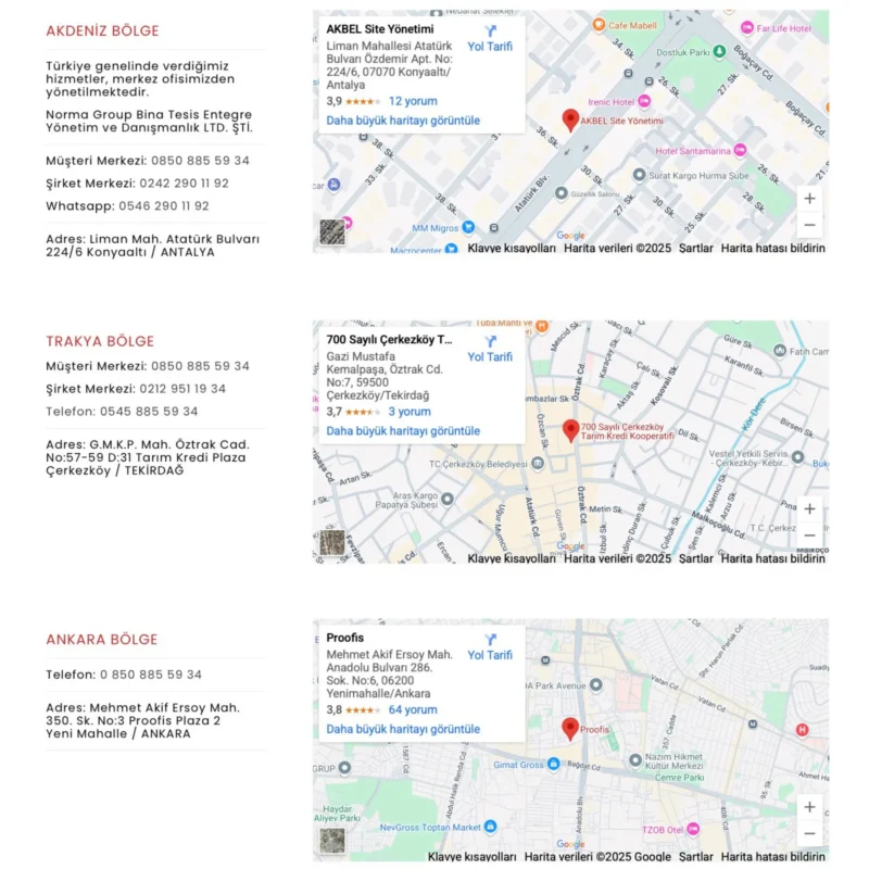 Norma Group Kurumsal Web Sitesi İletişim Sayfası Tasarımı Norma Group Kurumsal Web Sitesi İletişim Sayfası Tasarımı