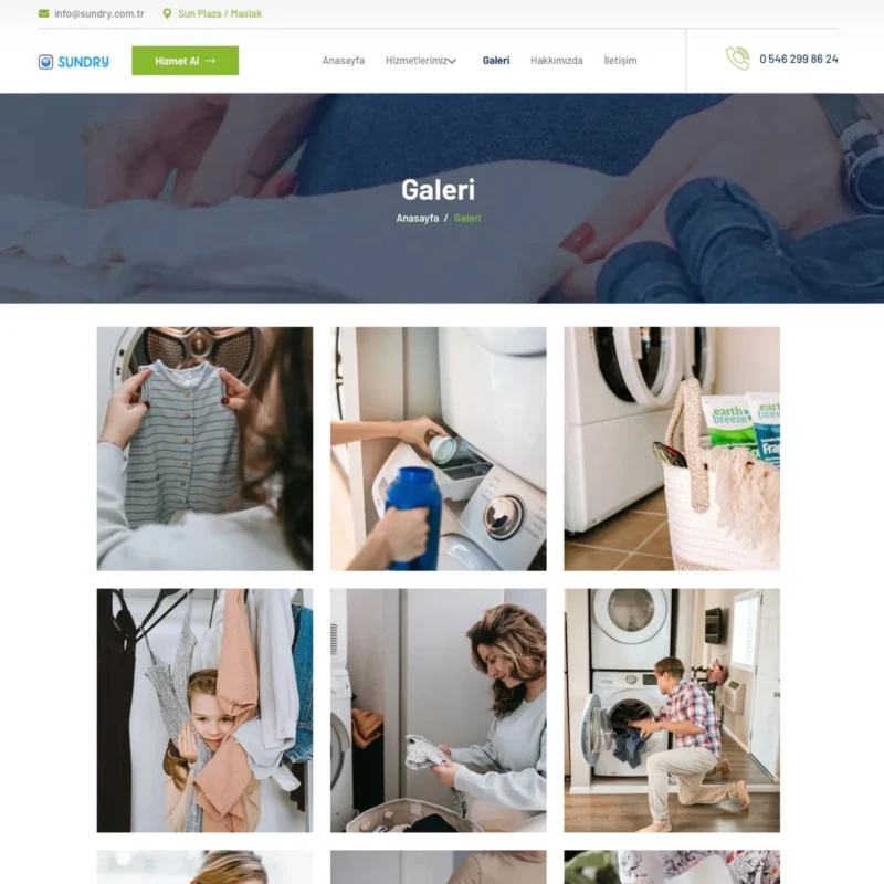 Sundry Kuru Temizleme Sitesi Galeri Sayfası Tasarımı Sundry Kuru Temizleme Sitesi Galeri Sayfası Tasarımı