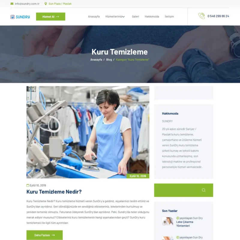 Sundry Kuru Temizleme Sitesi Hizmet Sayfası Tasarımı Sundry Kuru Temizleme Sitesi Hizmet Sayfası Tasarımı